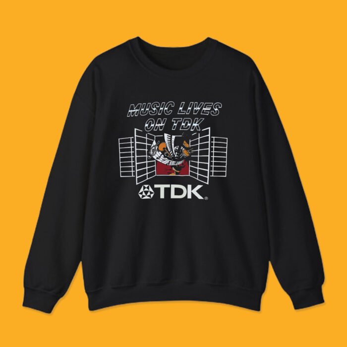 Music Lives On retro sound design sweatshirt