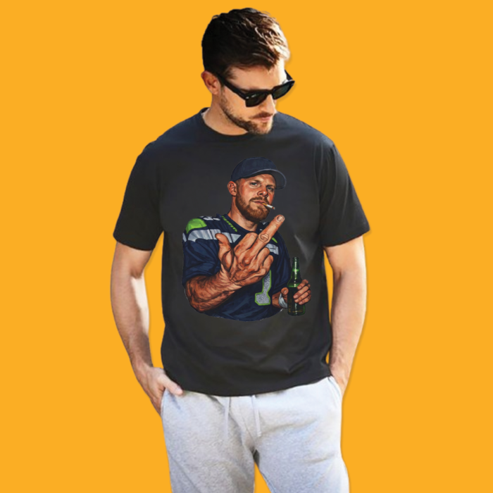 Sam Darnold Middle Finger Shirt - Ernest Jones Viral Seahawks Parade Tee - Image 2
