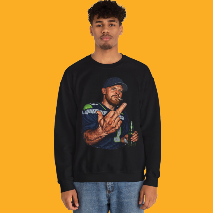 Sam Darnold Middle Finger Shirt - Ernest Jones Viral Seahawks Parade Tee - Image 5