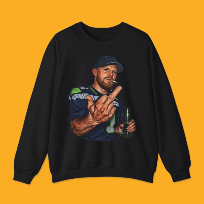Sam Darnold Middle Finger Shirt - Ernest Jones Viral Seahawks Parade Tee - Image 6