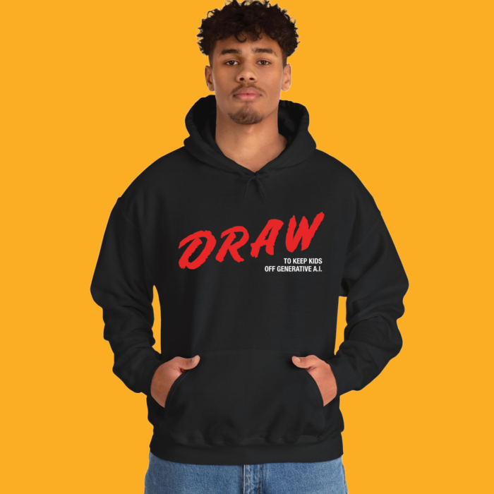 Draw To Keep Kids Off Generative Ai Hoodie - Image 3