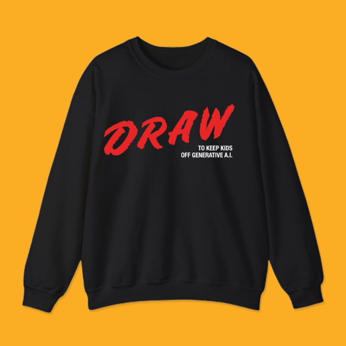 Draw To Keep Kids Off Generative Ai Hoodie - Image 6