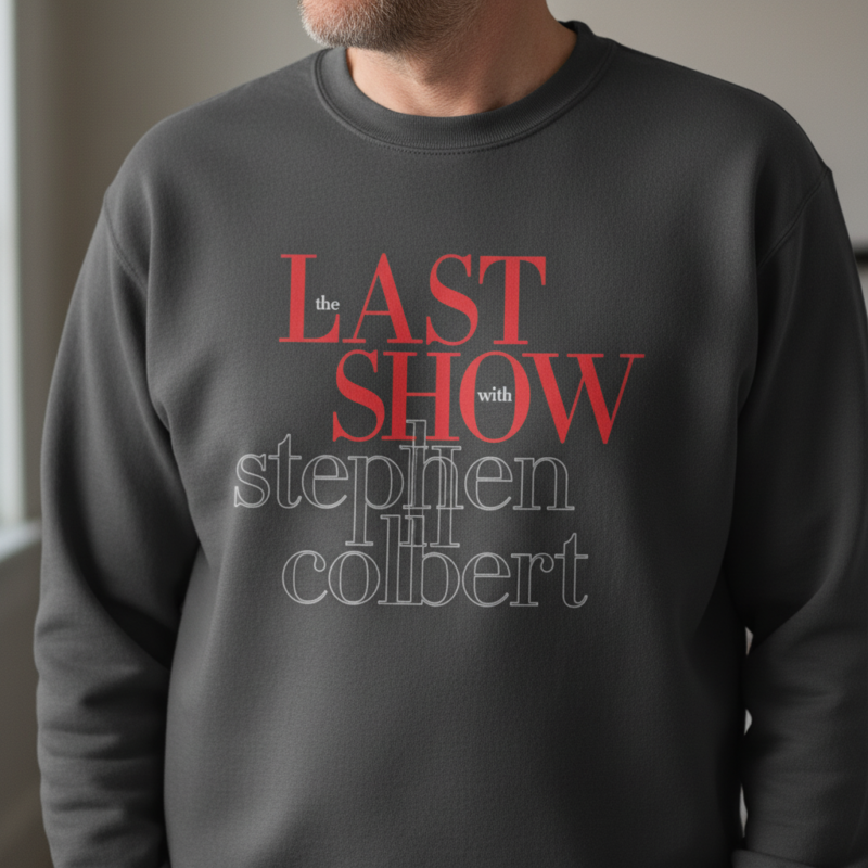 The last show with stephen colbert shirt-charcoal-sweatshirt-lifestyle