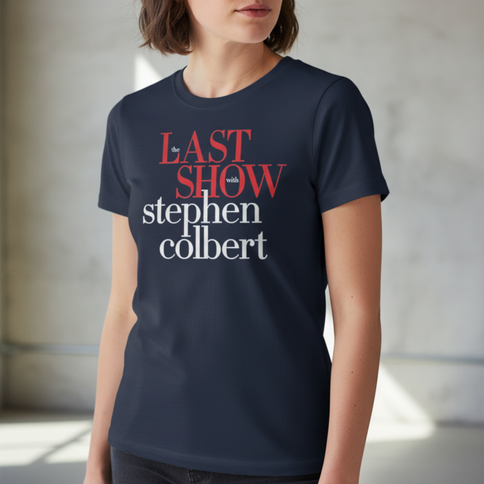 The last show with stephen colbert shirt-navy-blue-women’s-t-shirt-lifestyle